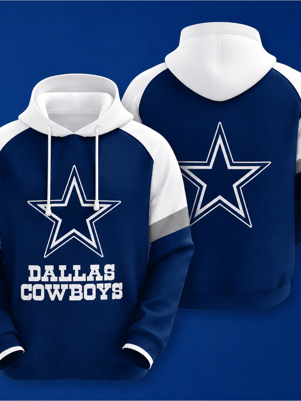 Dallas Cowboys Blue and White Hoodie